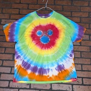 Mickey Mouse Disney Inspired One of a kind psychedelic Tie Dye TShirt Men's 2XL